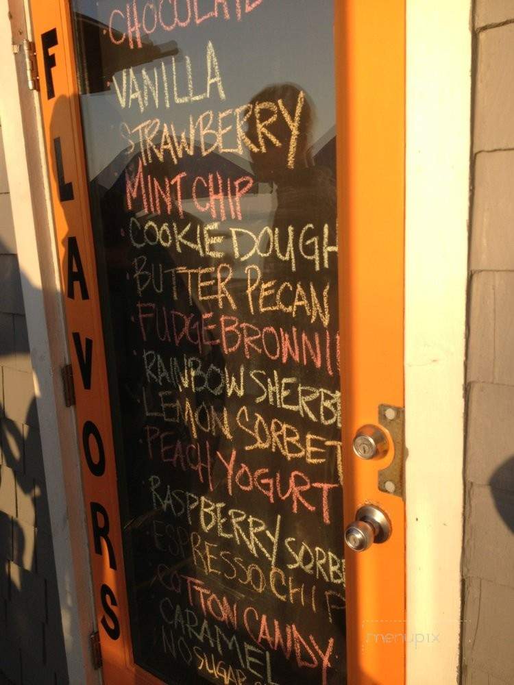 Sunset Ice Cream and Cappuccino - Kitty Hawk, NC menu_pic