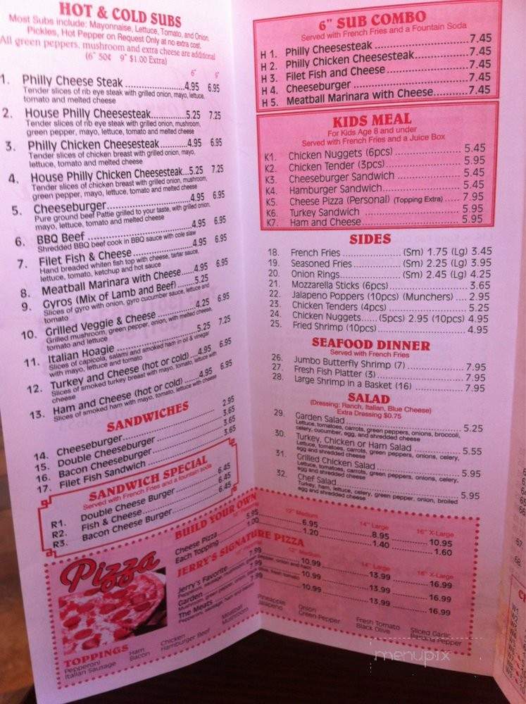 Jerry's Bistro - Lexington Park, MD menu_pic