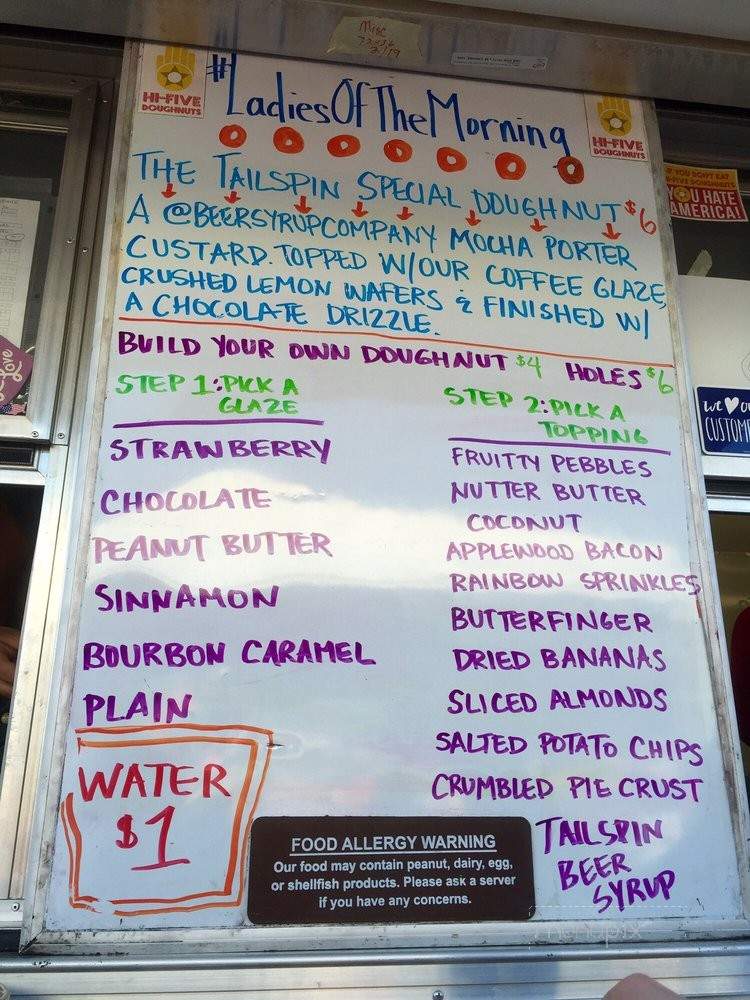 Hi-Five Doughnuts - Louisville, KY menu_pic