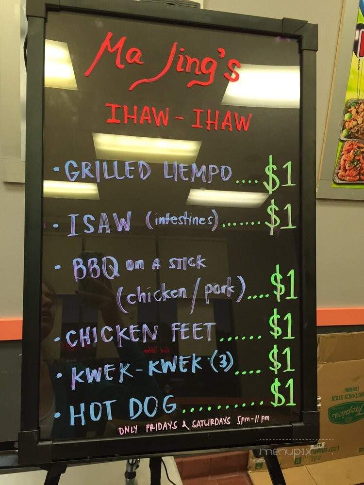 Ma Jing's Eatery - Carson, CA menu_pic