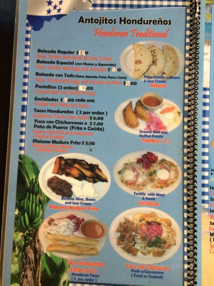 La Casa Honduras - Los Angeles, CA menu_pic