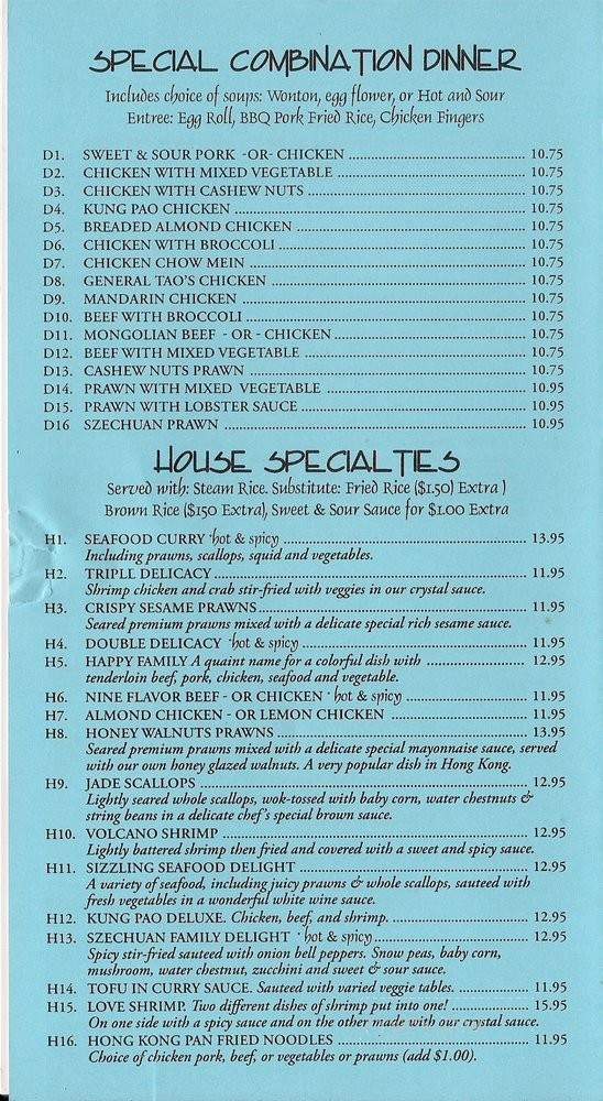 Golden Star - Sequim, WA menu_pic