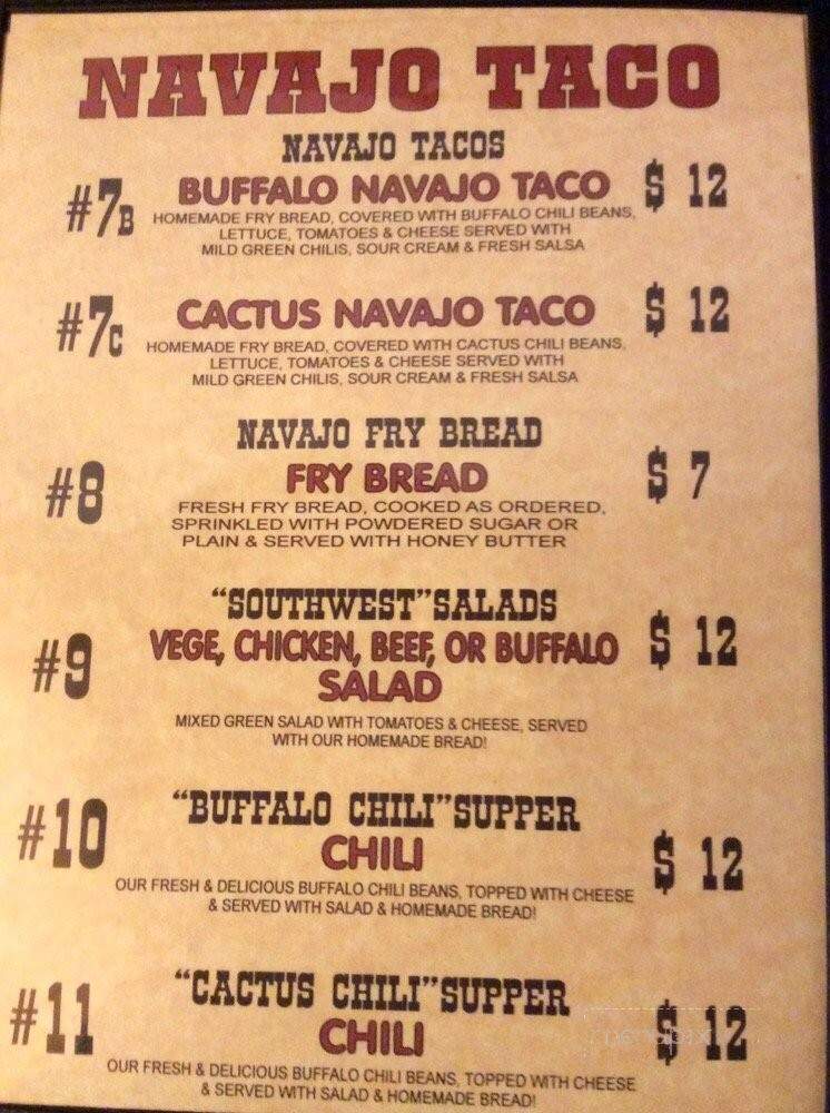 Fort Zion - Virgin, UT menu_pic
