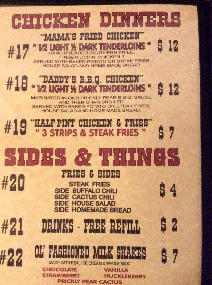 Fort Zion - Virgin, UT menu_pic