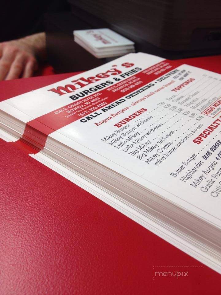 Mikey's Burgers & Fries - Howell, MI menu_pic