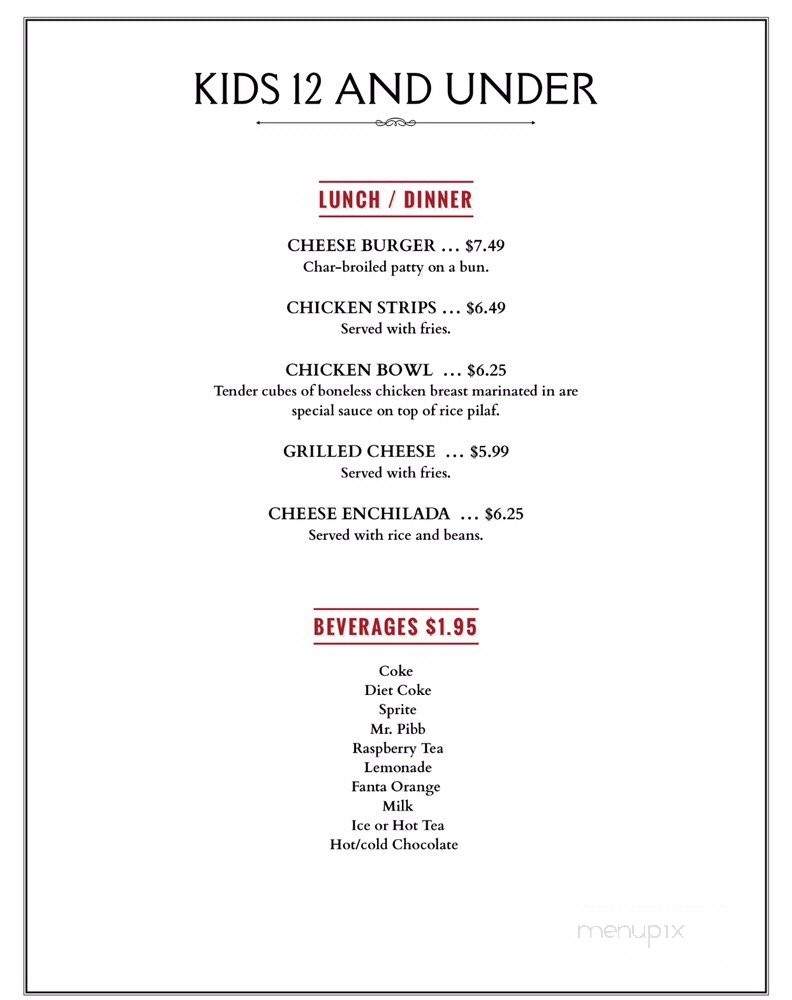 Sofia's California Cuisine - Sanger, CA menu_pic