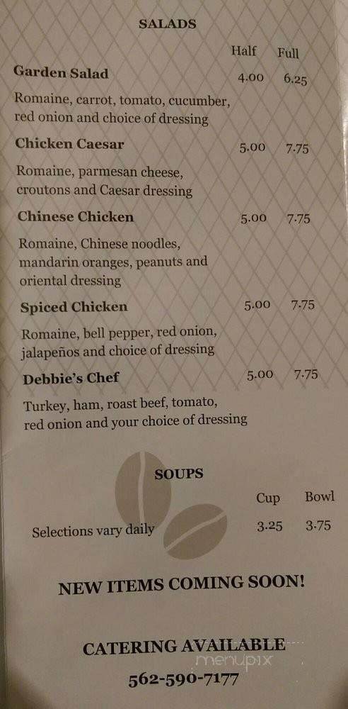 Debbie's Cafe - Long Beach, CA menu_pic