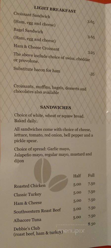 Debbie's Cafe - Long Beach, CA menu_pic