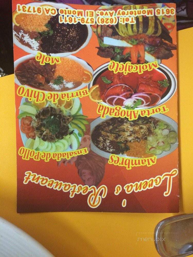 Lorena's Mexican Restaurant - El Monte, CA menu_pic