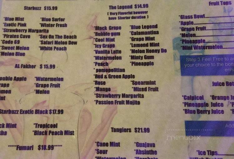Saint Hookah Lounge - Rowland Heights, CA menu_pic