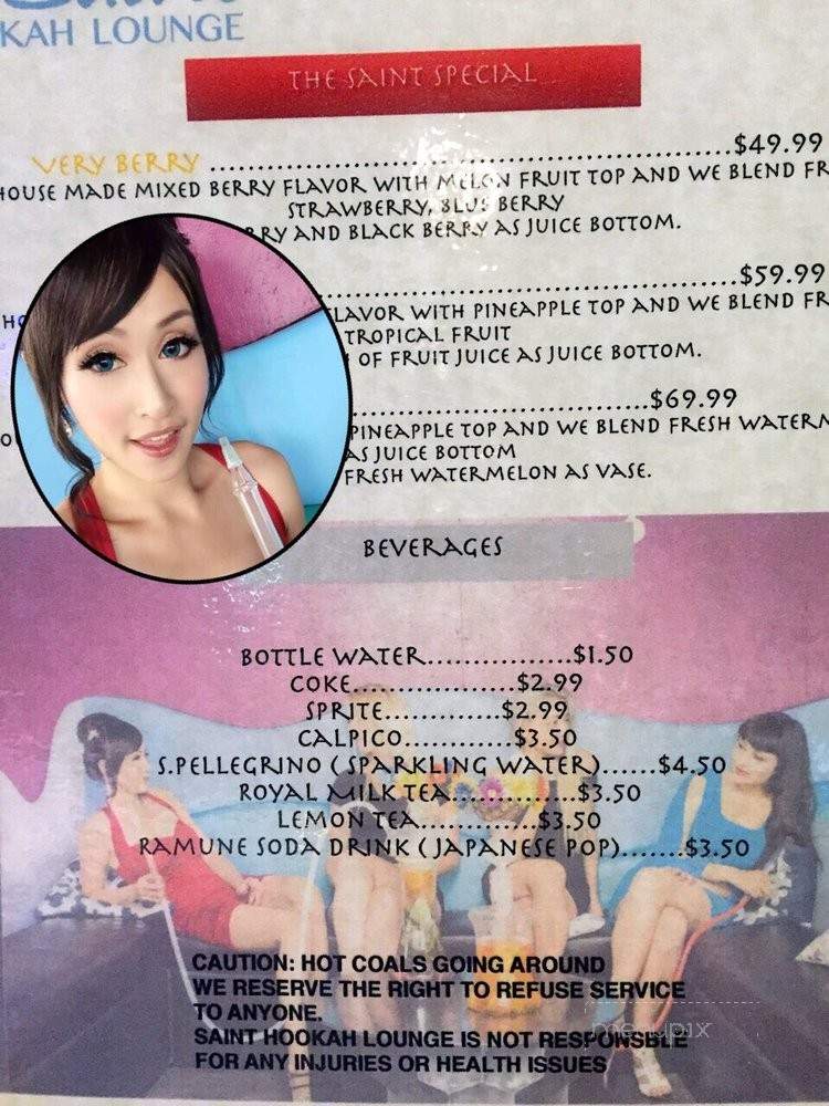 Saint Hookah Lounge - Rowland Heights, CA menu_pic