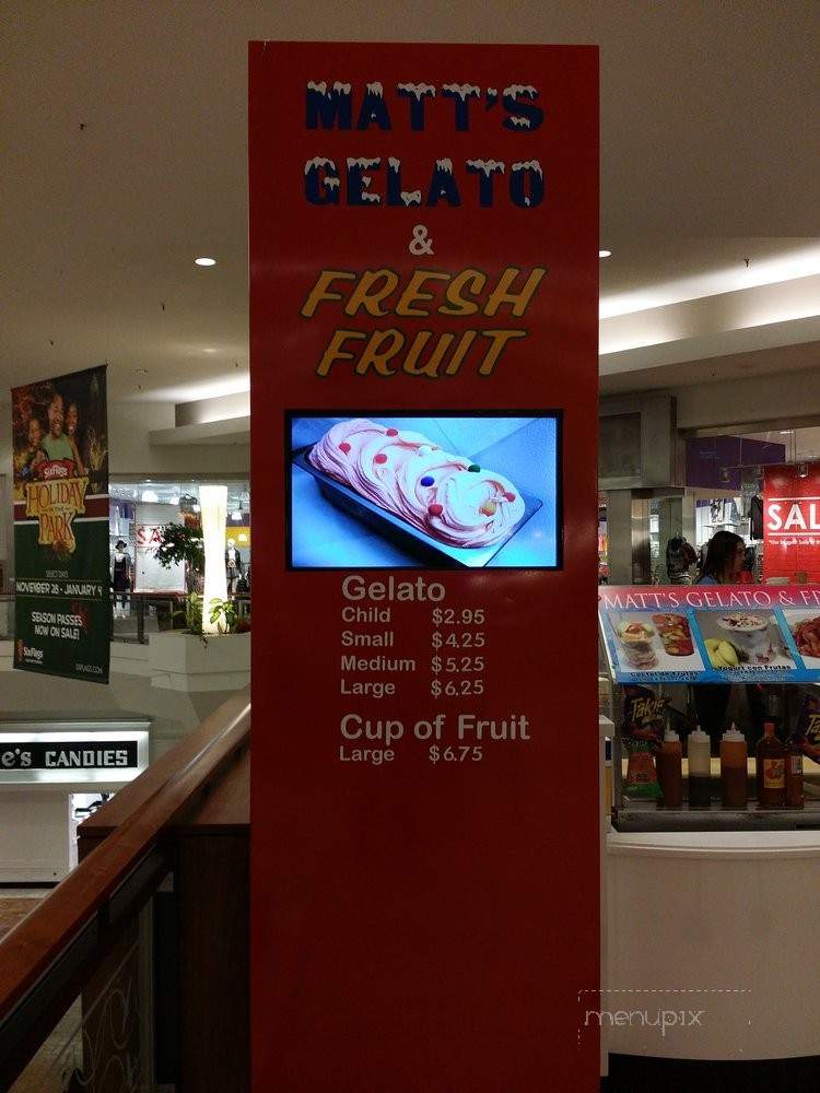 Matt's Gelato - Fairfield, CA menu_pic