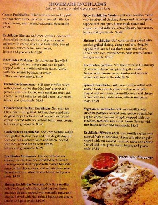 Guacamole's Mexican Grill - Gastonia, NC menu_pic
