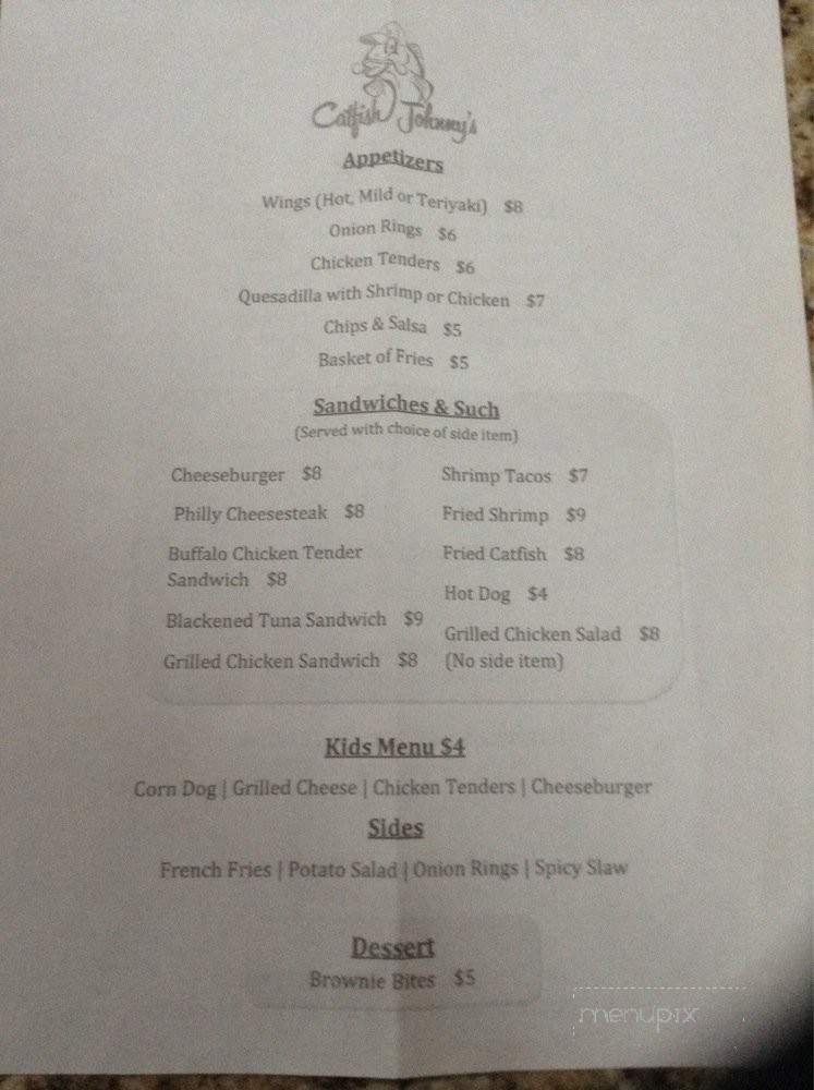 Catfish Johnny's - Lavonia, GA menu_pic