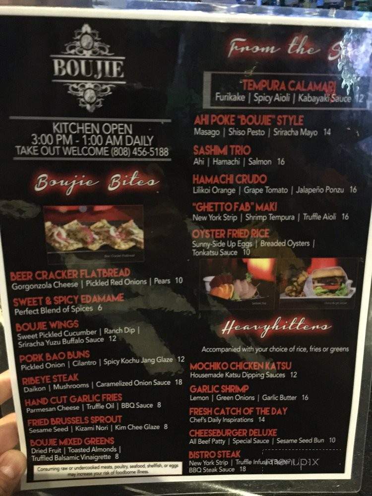 Boujie Bar & Grill - Pearl City, HI menu_pic