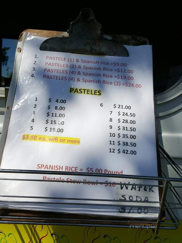 Maecee's Pastele Shack - Kailua, HI menu_pic