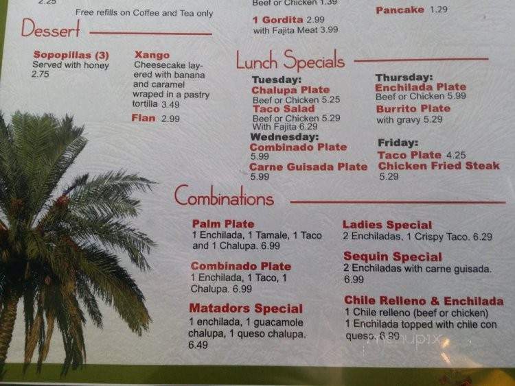 The Palms - Seguin, TX menu_pic