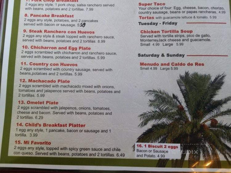 The Palms - Seguin, TX menu_pic