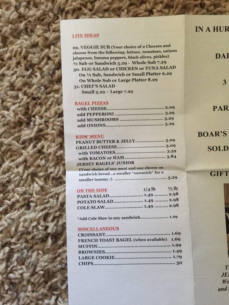 Jersey Bagels & Subs - Myrtle Beach, SC menu_pic