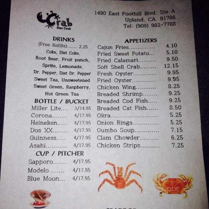 Star Crab - Upland, CA menu_pic