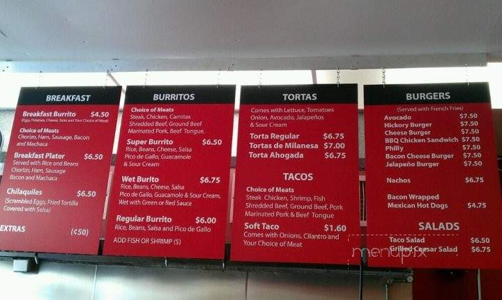 5 De Mayo - Sacramento, CA menu_pic