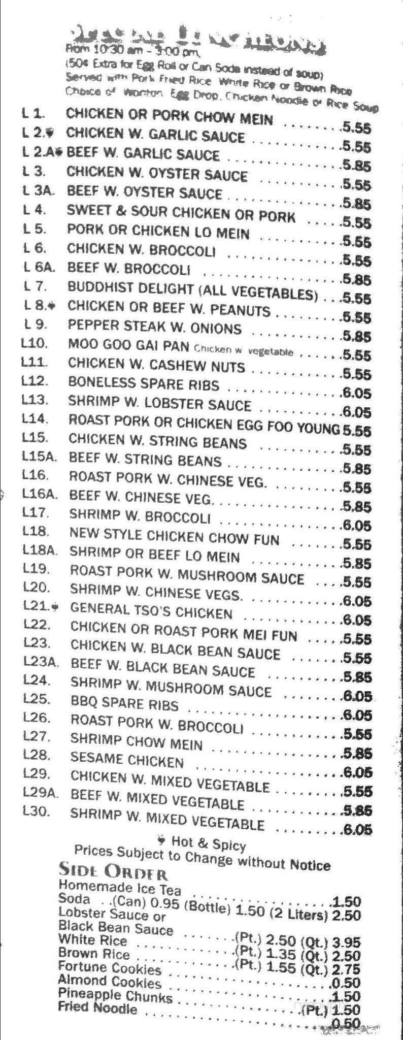 Lucky Fortune - South Orange, NJ menu_pic