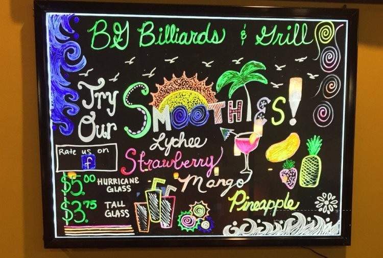 BG Billiard & Grill - Houston, TX menu_pic
