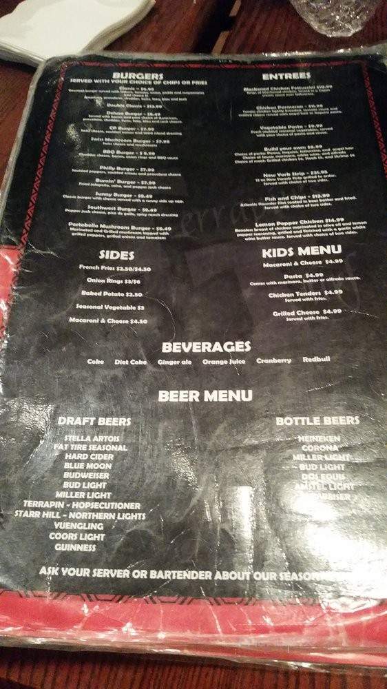 Terrapins Turf - College Park, MD menu_pic