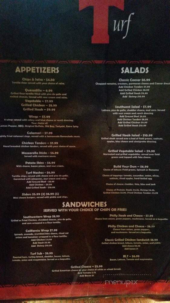 Terrapins Turf - College Park, MD menu_pic