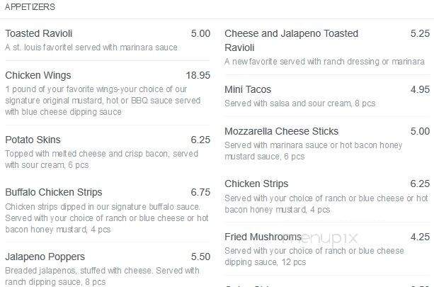 Barney's Sport Pub - Saint Louis, MO menu_pic