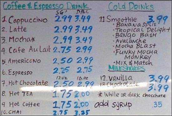 Sunset Strip Cafe - San Francisco, CA menu_pic
