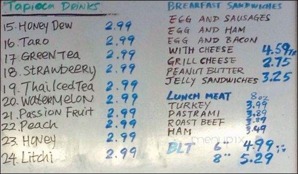 Sunset Strip Cafe - San Francisco, CA menu_pic