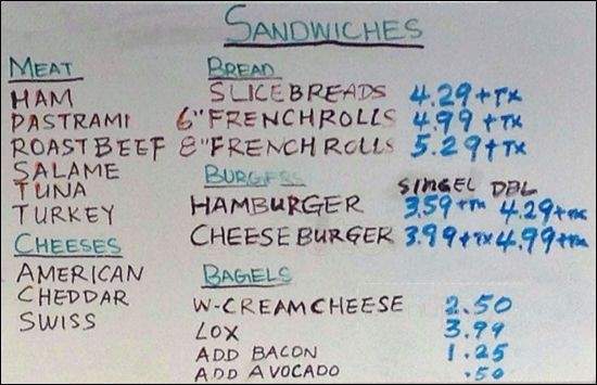 Sunset Strip Cafe - San Francisco, CA menu_pic