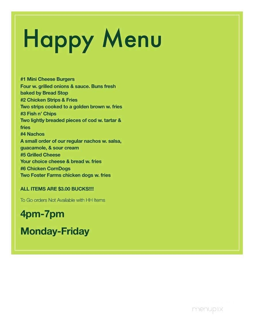 McShanes - Eugene, OR menu_pic