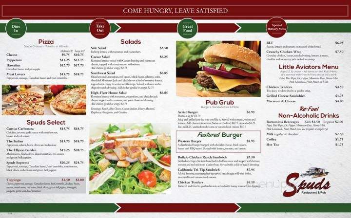 /250266481/Spuds-Restaurant-and-Brew-Pub-Menu-Lemoore-CA - Lemoore, CA