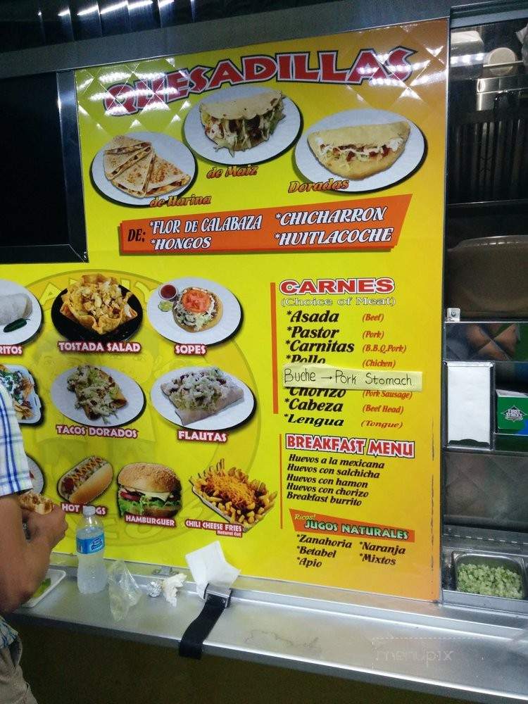 Manny's Tacos - Long Beach, CA menu_pic