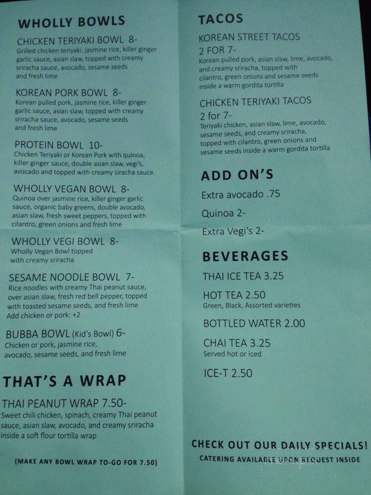 The Wholly Bowl - Lakeport, CA menu_pic