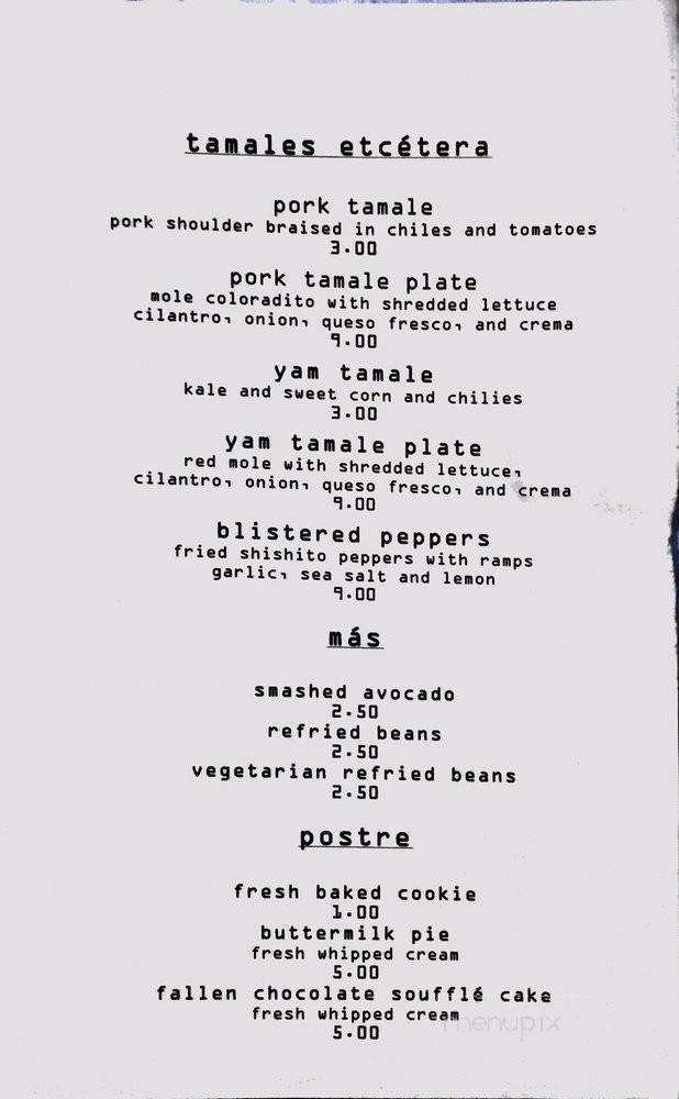 Tinker Taco Lab - Woodstock, NY menu_pic