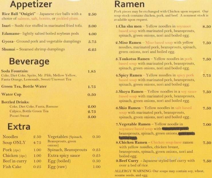 Menkoi Ramen House - Greenville, SC menu_pic