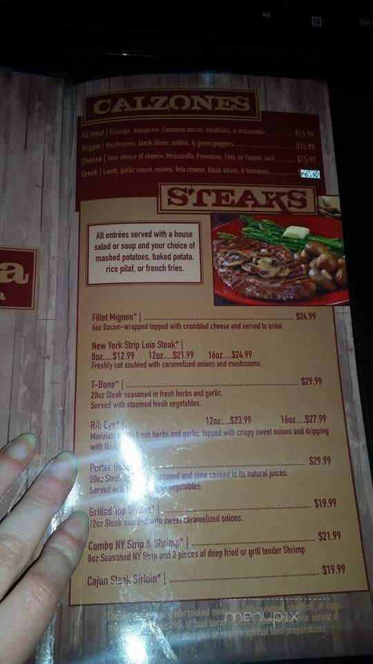 Fronterra Steak House and Pizzeria - Fairbanks, AK menu_pic