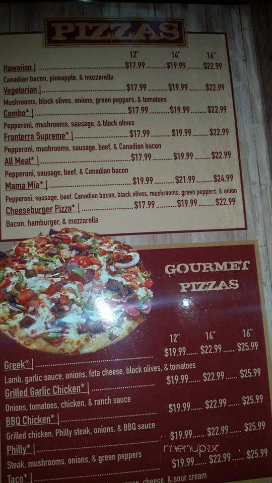 Fronterra Steak House and Pizzeria - Fairbanks, AK menu_pic