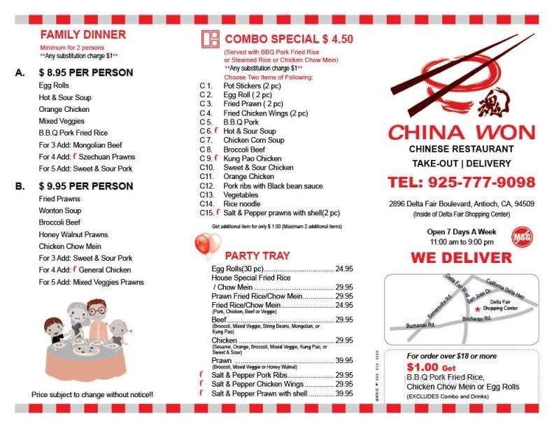 China Won - Antioch, CA menu_pic