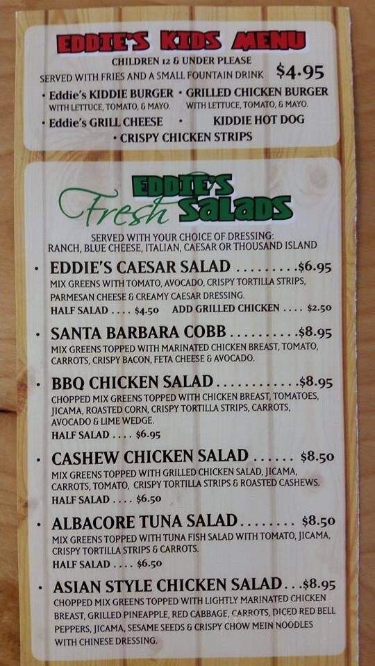 Eddie's Grill - Yuma, AZ menu_pic