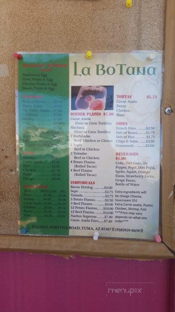 La Botana Mexican Food - Yuma, AZ menu_pic