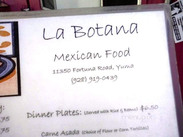 La Botana Mexican Food - Yuma, AZ menu_pic