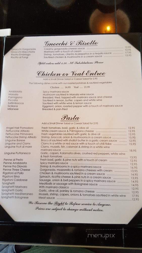 Crivello Italian Bistro - San Juan Capistrano, CA menu_pic
