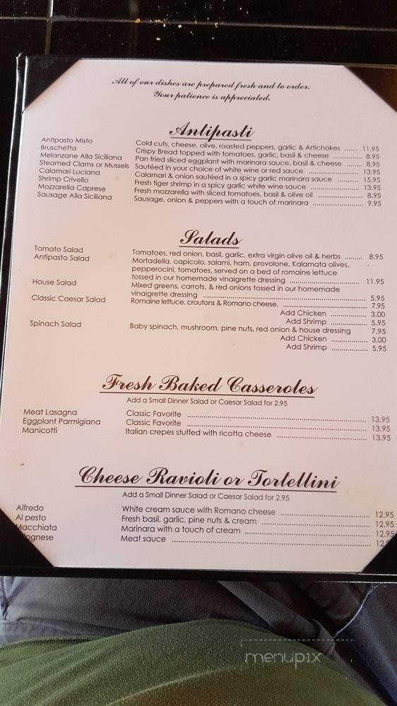Crivello Italian Bistro - San Juan Capistrano, CA menu_pic