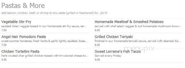 Sweet Lorraine's - Irvine, CA menu_pic