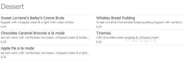 Sweet Lorraine's - Irvine, CA menu_pic