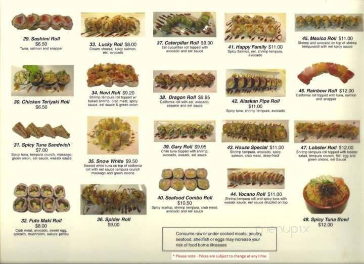 Happy Sushi - Waterford Charter Township, MI menu_pic